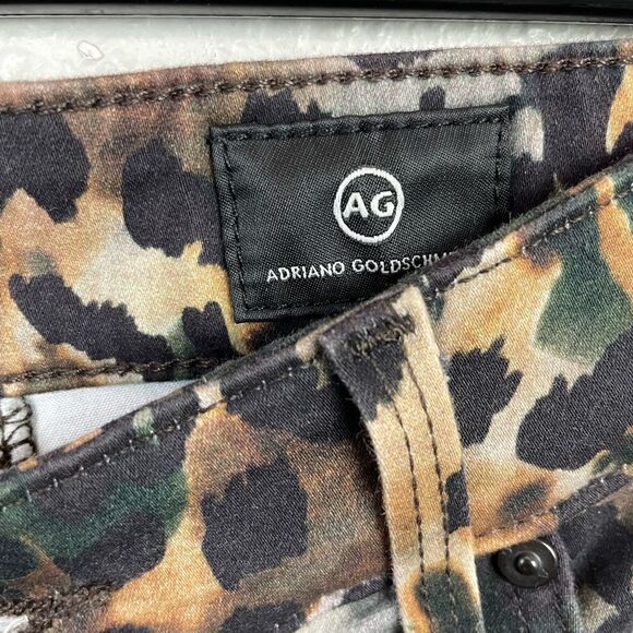 NWT Adriano Goldschmidt The Farrah Skinny Ankle Leopard Print Pants Size 28 - Picture 4 of 8